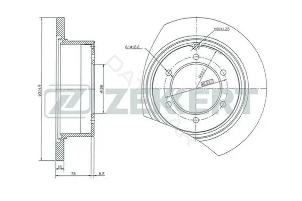 Тормозные диски ZEKKERT BS-5137