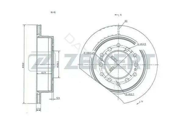 Тормозные диски ZEKKERT BS-5145