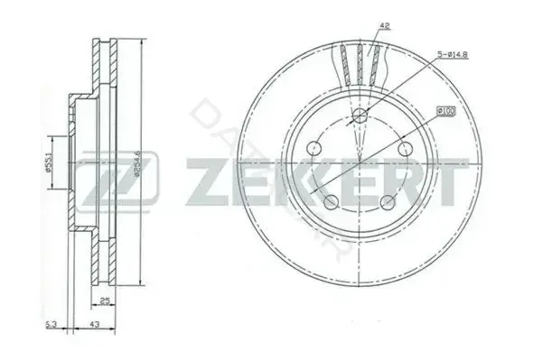 Тормозные диски ZEKKERT BS-5146