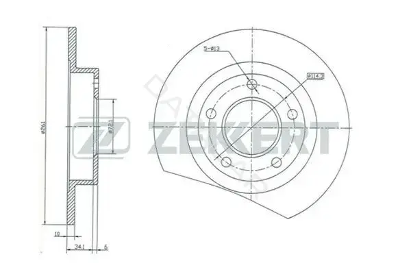 Тормозные диски ZEKKERT BS-5150