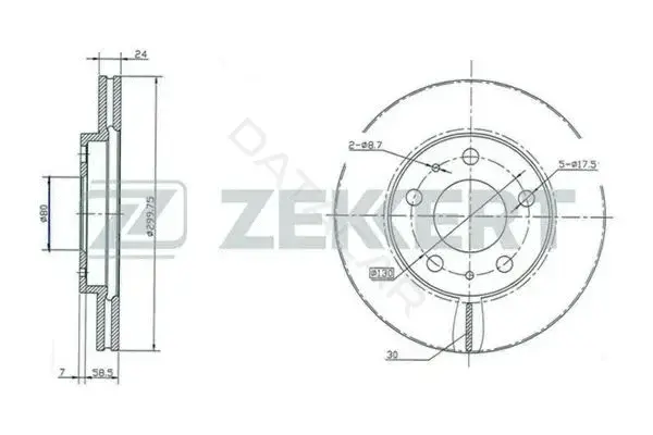 Тормозные диски ZEKKERT BS-5153