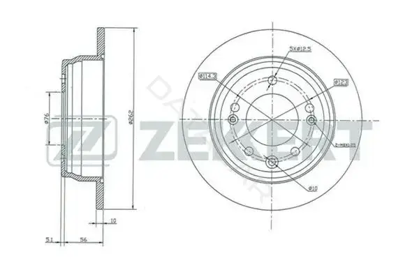 Тормозные диски ZEKKERT BS-5157