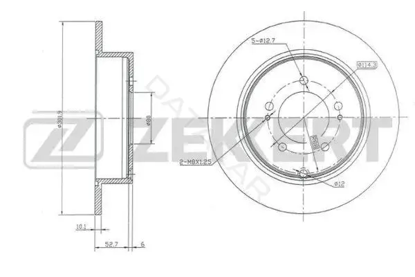 Тормозные диски ZEKKERT BS-5158