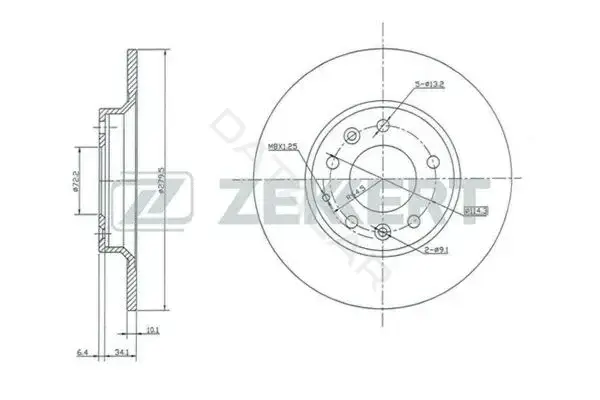 Тормозные диски ZEKKERT BS-5161