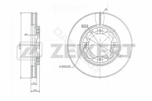 Тормозные диски ZEKKERT BS-5164