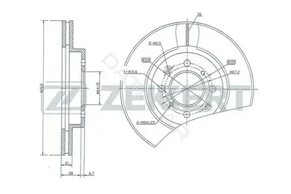 Тормозные диски ZEKKERT BS-5168