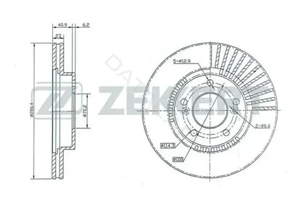 Тормозные диски ZEKKERT BS-5172