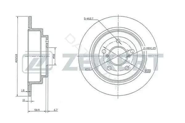 Тормозные диски ZEKKERT BS-5180