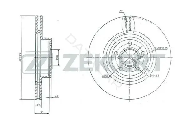 Тормозные диски ZEKKERT BS-5182
