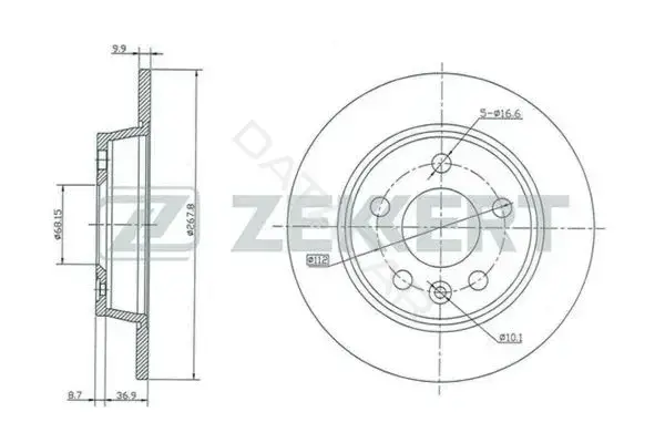 Тормозные диски ZEKKERT BS-5197