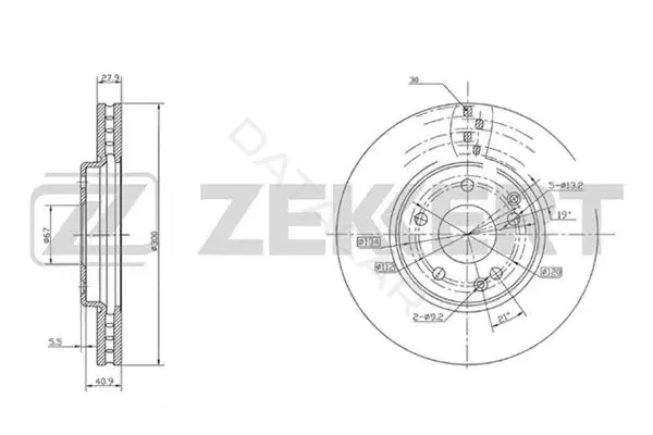 Тормозные диски ZEKKERT BS-5201