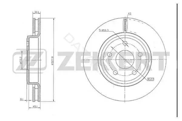 Тормозные диски ZEKKERT BS-5203