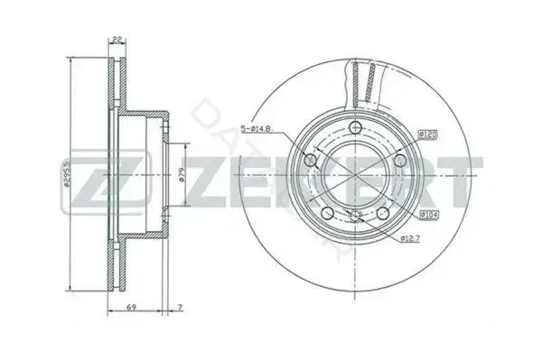 Тормозные диски ZEKKERT BS-5209