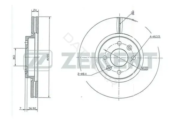 Тормозные диски ZEKKERT BS-5214