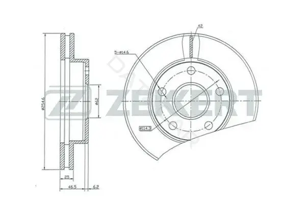 Тормозные диски ZEKKERT BS-5219