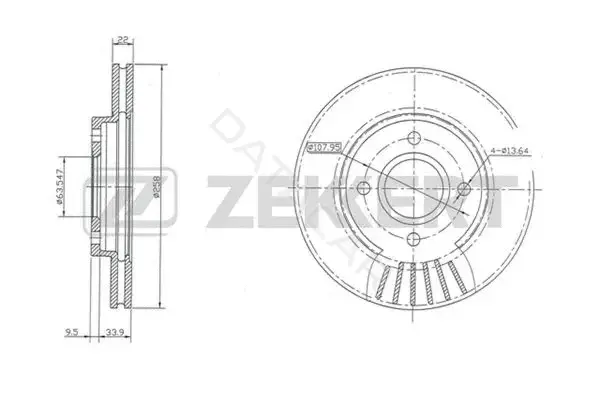 Тормозные диски ZEKKERT BS-5222