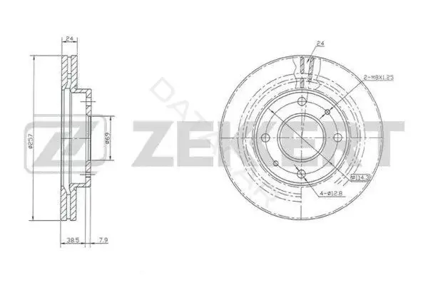 Тормозные диски ZEKKERT BS-5223