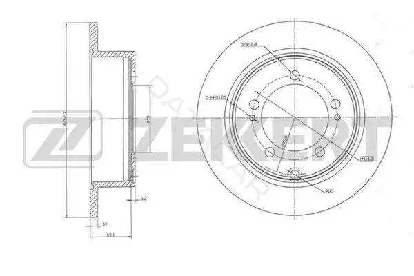 Тормозные диски ZEKKERT BS-5224