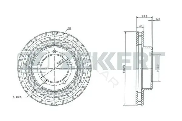 Тормозные диски ZEKKERT BS-5243