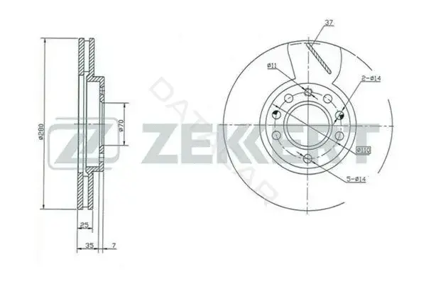 Тормозные диски ZEKKERT BS-5247