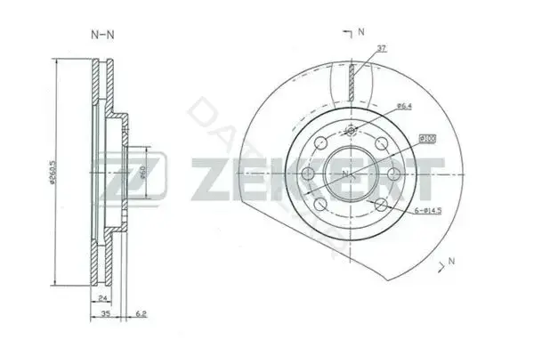 Тормозные диски ZEKKERT BS-5248
