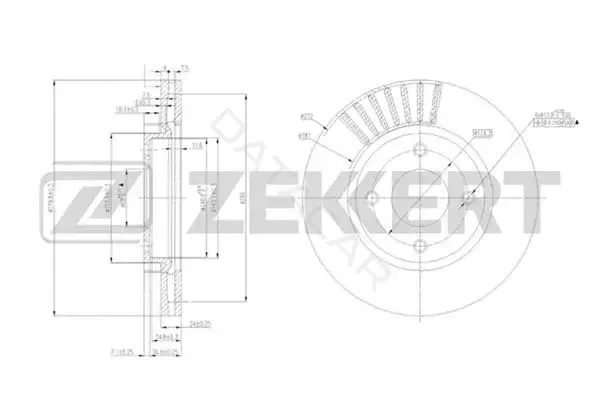 Тормозные диски ZEKKERT BS-5259