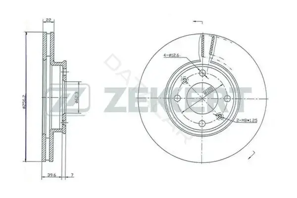 Тормозные диски ZEKKERT BS-5261