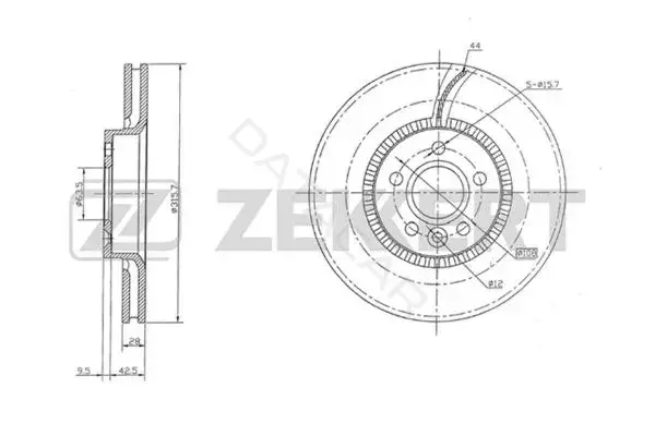 Тормозные диски ZEKKERT BS-5263