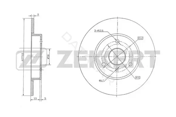 Тормозные диски ZEKKERT BS-5266
