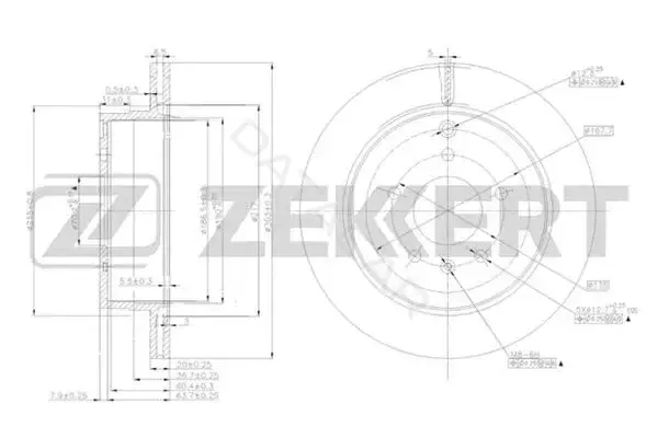 Тормозные диски ZEKKERT BS-5269