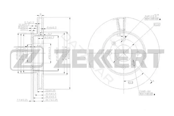Тормозные диски ZEKKERT BS-5276