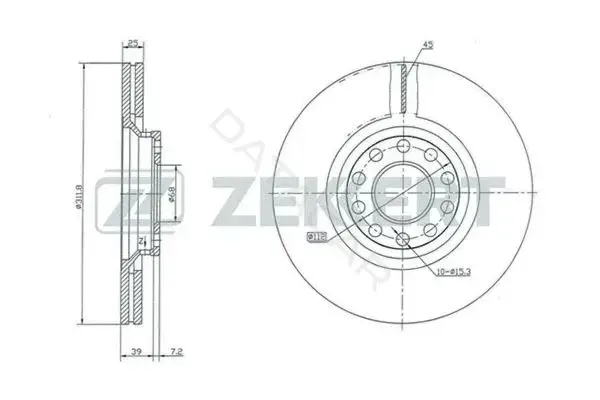 Тормозные диски ZEKKERT BS-5279