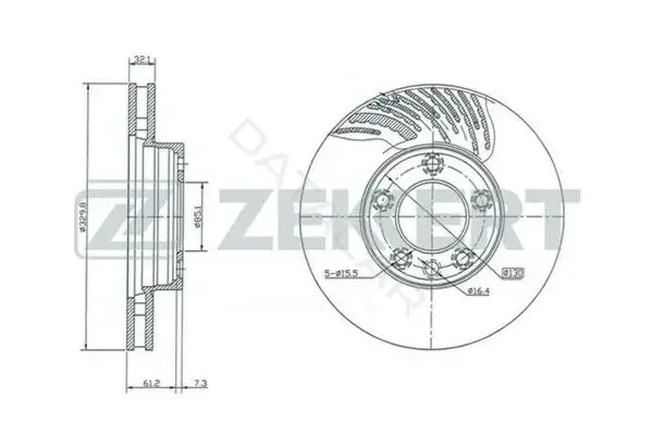 Тормозные диски ZEKKERT BS-5284
