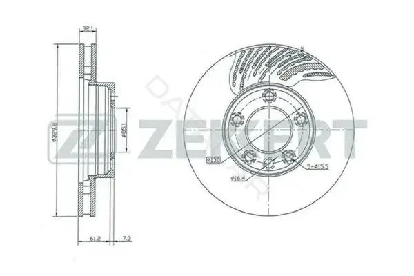 Тормозные диски ZEKKERT BS-5285