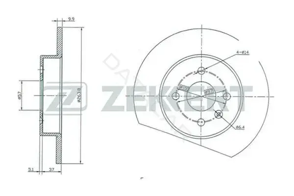 Тормозные диски ZEKKERT BS-5293