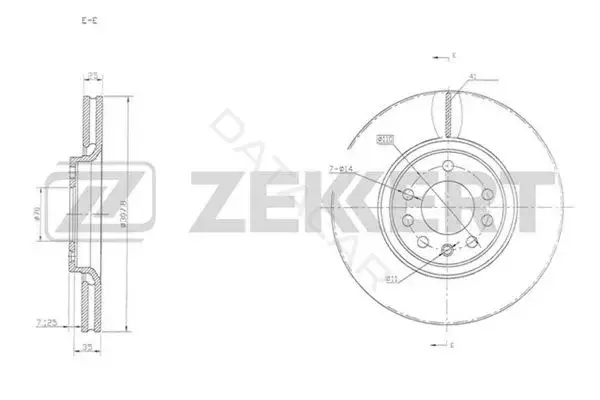 Тормозные диски ZEKKERT BS-5294