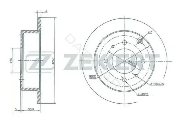 Тормозные диски ZEKKERT BS-5297