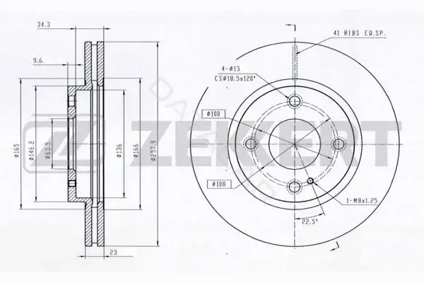 Тормозные диски ZEKKERT BS-5312