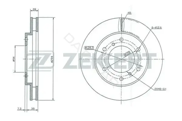 Тормозные диски ZEKKERT BS-5321