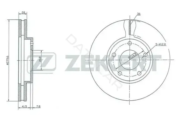 Тормозные диски ZEKKERT BS-5325