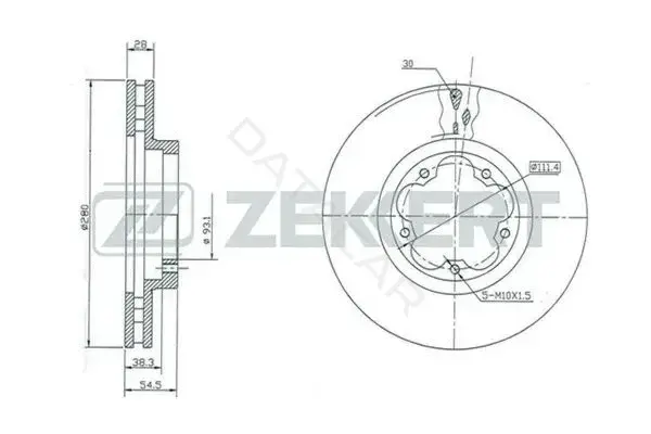 Тормозные диски ZEKKERT BS-5328