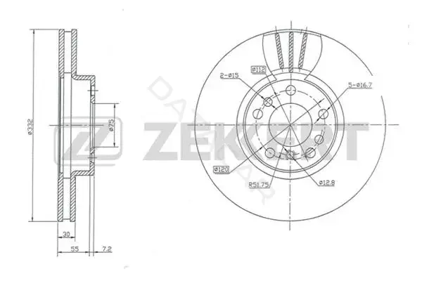 Тормозные диски ZEKKERT BS-5335