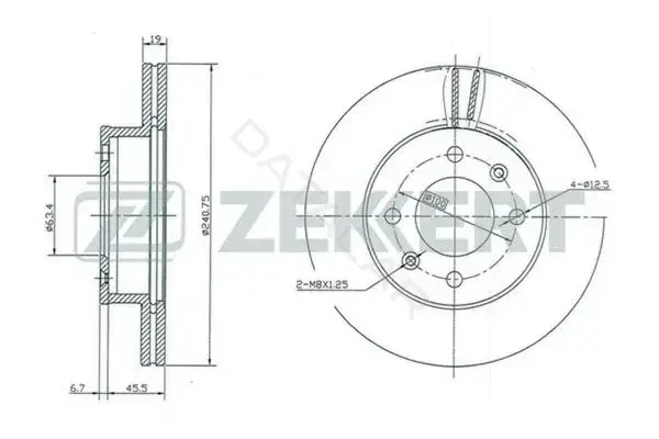 Тормозные диски ZEKKERT BS-5343