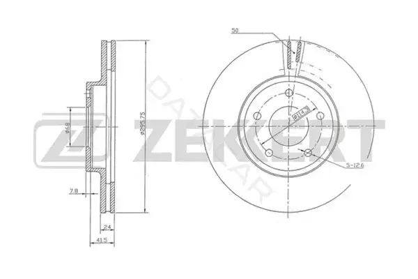 Тормозные диски ZEKKERT BS-5345