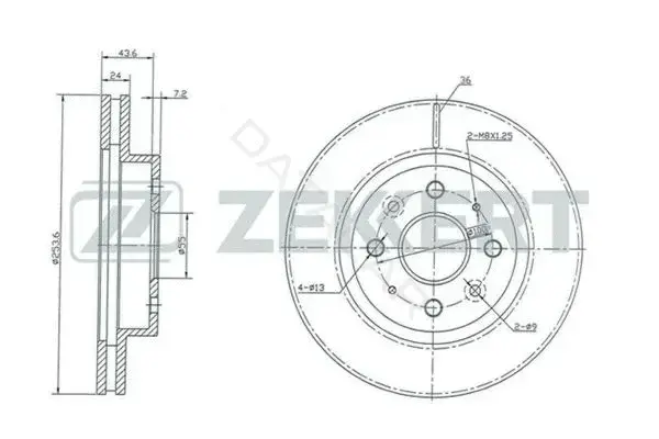 Тормозные диски ZEKKERT BS-5350
