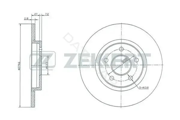 Тормозные диски ZEKKERT BS-5362
