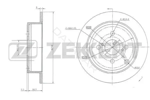 Тормозные диски ZEKKERT BS-5378