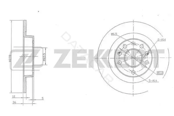 Тормозные диски ZEKKERT BS-5382