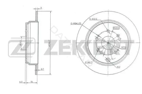 Тормозные диски ZEKKERT BS-5386