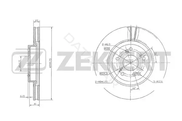 Тормозные диски ZEKKERT BS-5387